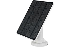 LIFEMOI Panel solar de Cámara de Seguridad 3W con tres conectores en micro/type-C/dc3513, impermeable ip65, cable de carga de 3m