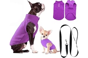 HUIFENGJIE Abrigo Perro Mediano, Ropa Perro, Jersey Perro Mediano, Ropa para Perros Mediano, Chaqueta Perro, Jersey para Perros Suave y Cálido, para Perro Mediano y Pequeño(Morado,L)