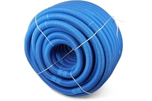 POOL Total 10,50 m Schwimmbadschlauch Ø 38mm Blau - Flexibler trittfester Kunststoff - UV-stabil und temperaturbeständig - Integrierte Muffen - Made in Germany