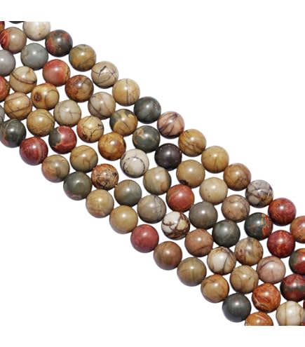 Pierre De Lave - Rang De Perles De Lave Rondes Sur Fil En 6 Ou 8 Mm - Grade AA - 8mm