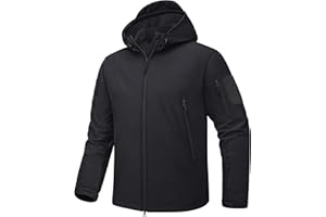 TACVASEN Military Waterproof Men's Softshell Jacket Fleece Lining Camouflage Outdoor Coat