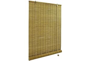 Victoria M. Tenda a Rullo in Bambù per Interni, Protezione Solare e della Privacy per Porte e Finestre, 150 x 220 cm, Colore Marrone