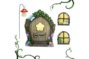 Sternstunde Décorations Arbre Elfe en Miniature, Décoration du Jardin extérieur, Arbre Art Décorations, Décoration de la Porte de la Maison des fées 3D, Un Accessoire pour Jardin pour Gnoms et Fées