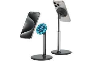 DiTouch Mag-Safe Stand Höhen Und WinkelverstellbarerHandy Ständer mit Metallring Kompatibel mit i-Phone 16 15 14 13 12 Pro Max und Mag-Safe Hülle, Galaxy S24 Ultra S24, Schwarz Mag-Safe Ständer
