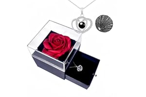 GUCHO Artificial Real Flowers Gifts Box for Women, Birthday Gifts for Women,Valentines Gifts for Her, for Her, for mum, Shuangtaoxin-01-Feikaihe