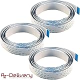 AZDelivery 3 x Câble de remplacement flex 200 cm pour caméra/écran Raspberry pi et Arduino