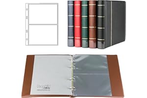 PROPHILA COLLECTION Prophila Kobra Album per cartolina con 20 copertine per 40 cartoline marrone