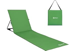 Homecall Esterilla de Playa XXL con Respaldo Ajustable, Verde