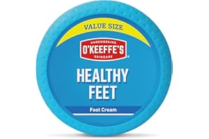 O'Keeffe's Healthy Feet Value Size Jar, 180g – Foot Cream for Extremely Dry, Cracked Feet | Instantly Boosts Moisture Levels,