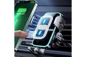 JOYROOM 15W Qi Caricatore Wireless Auto, [Doppia Bobina] Supporto Cellulare Auto Wireless con Auto-Bloccaggio, Ricarica Caricatore Magsafe Auto per iPhone/Samsung/Xiaomi/Huawei