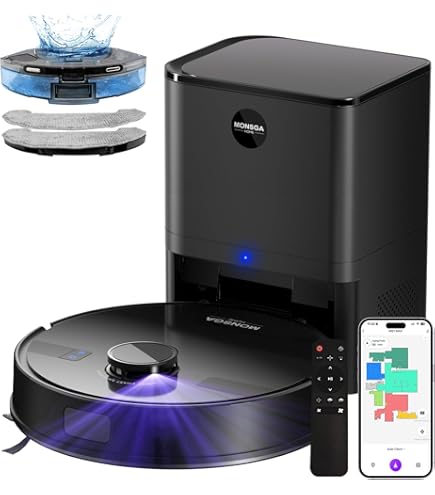 Vactidy Nimble T8 2-in-1 robotstofzuiger met dweilfunctie, 3000 Pa zuigkracht, stofzuiger robot met dweilfunctie, 120 minuten looptijd, dweilrobot met Alexa & app & Siri, dierenharen voor tapijten