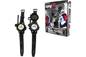 SpyX 10538 Spy Handgelenk Talkies für Kinder - Freihändige geheime Kommunikation über getarnte Walkie-Talkies für lustige Spionage-Missionen - Inklusive Uhren-Verkleidung und Morsecode-Option, 6+