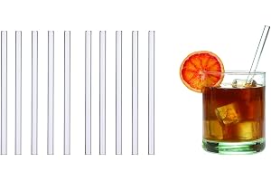 TFA Dostmann GlasWerk sugrör SHORT, sugrör i glas, 15cm, 10 st, 14.2015.10, transparent, uthållig produkt