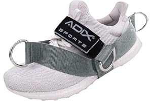ADIX Sports - 1 Piece Fitness Attachment Ankle Strap Glute Kickback Leg Exercise Abductors Resistance for Cable Machines Shoe Cover Pull Belt with 4 Connection Points