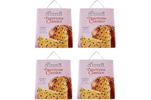 ‎BAULI 4x Bauli Il Panettone Classico Weihnachtskuchen Backprodukt mit Rosinen und Kandierten Früchten 700g
