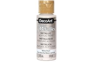 Deco Art Americana Acrylic Metallic Paint, White Pearl,59 ml (Pack of 1)