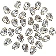 EmbroideryMaterial Silver Color Shiny Sew on Rhinestones/Gem Stones Sewing Crystals Stone Beads for Jewellery Making, Embroidery, Craft, Sewing Purpose (Size: 7X10MM, Pack of 50 Pieces, Teardrop Shape)