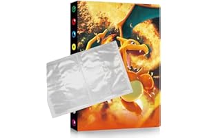 BSDPPT Album cartella da Collezione, Raccoglitore Carte, Album Libro per Cards Trainer, 30 Pagine e può Contenere 240 Carte（GAT5)