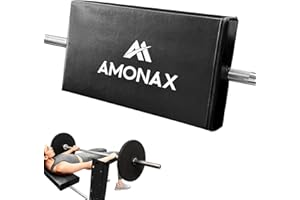 Amonax Hip Thrust Barbell Pad, rembourrage en mousse extra épaisse, femmes et hommes Heavy Duty Gym Accessoires Fitness Workout Bar Pad Housse de coussin pour Hip Thrusts