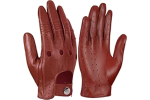 GSG SINCE 1998 GSG Guanti in Pelle da Uomo per Guida Guanti Sfoderati in Pelle di Pecora Touchscreen M170806