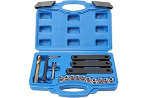 Anlseiod 16tlg für VAG VW Audi OPEL Ford M9 x1.25 Bremsgewinde Reparatursatz Bremsbolzen Reparatur Gewinde Bremssattel Gewindereparatursatz Gewinde Bremssattel Führungsbolzengewinde Reparatur