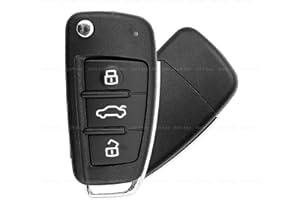 CARCASASCHULAS Carcasa Llave Plegable sustitución para Audi a1 a3 8p 8v a4 b7 8e a6 TT q2 q3 q7