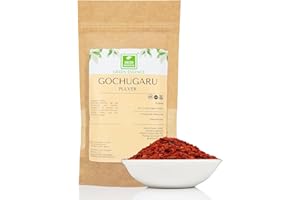‎GREEN ESSENCE Gochugaru Pulver 500 g von der Grünen Essenz - gewürz für kimchi - Gochugaru Chiliflocken - Gochugaru Chili Flakes (500 Gramm)
