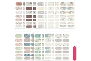 Zasjon Gelled Nails Pegatinas Kit, Decoracion Uñas, Pegatinas Uñas, 10 Hojas, MúLtiples Estilos y Diseños, Diseños de Uñas Diy Coloridos, Especialmente Creados para Mujeres
