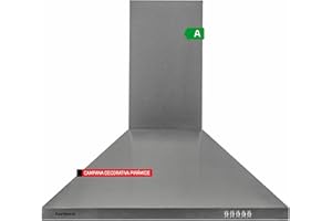 CORBERO Corberó - Campana Decorativa Pirámide Inox | 70 cm | KURAMATHI760X | Caudal 621,71 m3/h | 165W | 3 Velocidades | 2 Filtros de Aluminio | Filtro de Carbon | Eficiencia Energética A, Inox