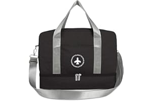 FANDARE 3 in 1 Borsa da Viaggio Palestra Borsa a tracolla Vacanza Zaino per Uomo/Donna Borsone Palestra per Viaggi Palestra Shopping Nuoto Allenarsi con Scarpe Scomparto