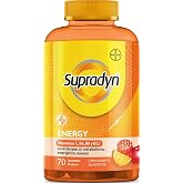 Supradyn Energy Gummies 70 Rubber Candy, Men and Women | With vitamins A, C, D, E, B6, B12, Biotin and Coenzyme Q10 for your