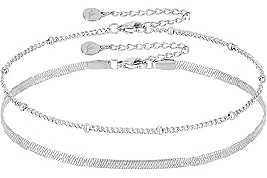 BONNYBIRD® Premium Edelstahl Fußkettchen für Damen in Silber, Gold & Roségold, 100% Wasserfest & Hautverträglich BonnyBeach