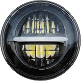 SZDPC 5.75'' Round Motorcycle Headlight with DRL, 5-3/4 inch LED Headlight for Moto Sportster Dyna Softail (Black)