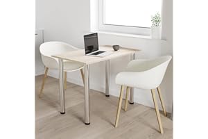 ‎MIKON AKKE mikon 80x60 | Esszimmertisch - Esstisch - Tisch mit Chrombeinen - Küchentisch - Bürotisch | Sonoma