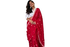 CHHANDA HANDLOOM SAREES Pure Cotton Handwoven Saree for Women with Blouse Piece – Traditional Indian Saree for Wedding, Festive, Casual & Office Wear – Soft Cotton Fabric – Made in India
