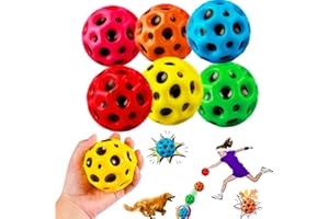 BINGGUNYO 6PCS Astro Jump Ball,Hohe Springender Gummiball,Sprünge Gummiball,Moon Ball, Mondball Lavaball, EIN Knallendes Geräusch Machen Mini Bouncing Ball Toy,Bouncy Balls for Kids Party Gift (putong)