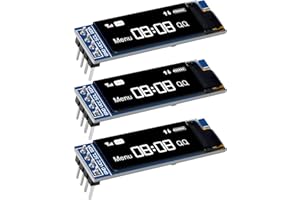 APKLVSR 3 módulos de pantalla I2C de 0,91 pulgadas, pantalla IIC I2C, módulo de visualización OLED 128 x 32 3,3 V/5 V para Arduino y otros microcontroladores (color blanco)