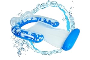 SUNLISKY Aufblasbare Wasserschwimmer Hängematte Wasserhängematte,Pool Floats Wasserspielzeug,Pool Zubehör,Pool Schwimmstuhl Schwimmbett Faltbares aufblasbares Wasser Lounge Party Spielzeug für Erwachsene
