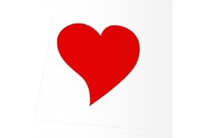 JINTORA Adesivo per Auto - Cuore Amore - 88mm x88mm - JDM - Die Cut - Rosso - Personalizzazione - Lunotto Posteriore - Motocicletta - Laptop