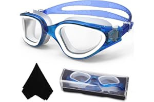 Winline Occhialini da Nuoto Polarizzati, Anti-appannamento Anti-perdite con Protezione UV Visione chiara Facile da regolare Con Ponte Nasale Morbido per Uomo Donna Adulti e Adolescenti