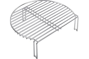 QQPOLE Grill Expander Rack for Kamado Joe JR，Stainless Steel Stack Rack Expansion Grilling Grid for Small/Minimax Big Green Egg and Other Smoker Grill…