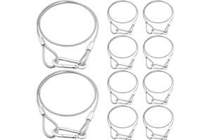 CZGOR Cables de seguridad de acero inoxidable, 10 cables de seguridad de 2.6 pies, cable de seguridad para iluminación de escenario, bicicleta, capacidad de carga de 50KG (110LB)
