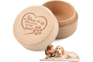 Djowyh Caja de Recuerdos para Mascotas de Madera | Urnas para Perros para Cenizas, contenedor de Cenizas para Perros y pelos de Gato, Caja de Almacenamiento para Cenizas de Perros y Gatos