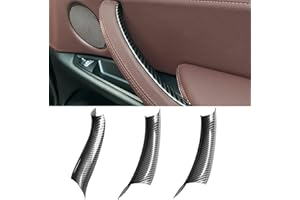 TTCR-II 3PCS Türgriff Innen Kompatibel Mit Türgriffe bmw X5 F15 2014-2018,X6 F16 2015-2018,Türgriffabdeckungen für Vorne Rechts Beifahrertür, Linke Hintertür und Rechte Hintertür (Kohlefaser)