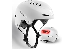 DKONI Bike Helmet with LED Lights Bicycle Helmets Commuter Cycling Helmet USB Rechargeable Front & Back LED Light Helmet for Adult Men Women
