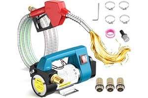 WHYIOFC Wireless Electric Diesel Pump 45 L/min Compatible with Makita 18 V Battery Self-Priming Oil Pump for Diesel/Kerosene, 3 m Suction Depth