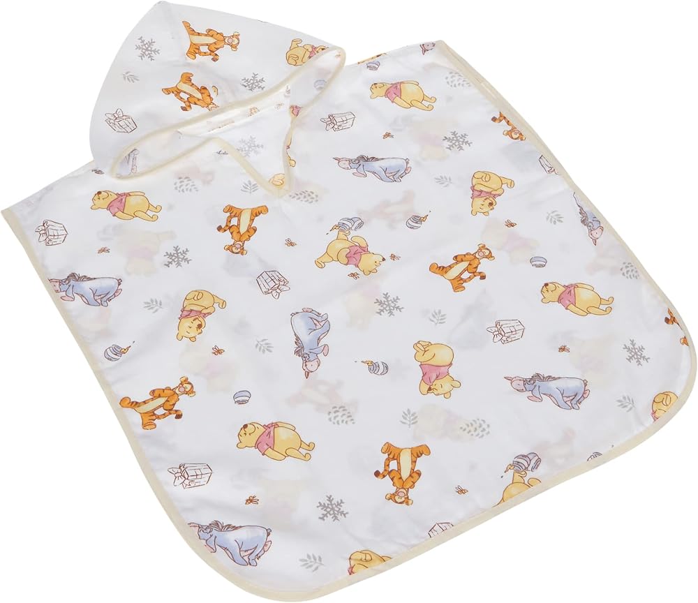 Taç 1500187682 Disney Winnie Baby Pamuk Lisanslı Müslin Panço Havlu, Çok Renkli