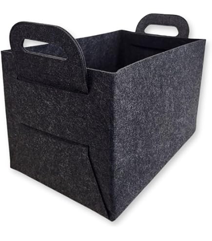 Cestino In Feltro Pieghevole ToCi - 36x23x25 Cm, Portata 20 Kg Per