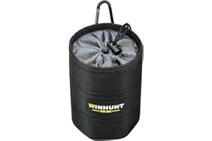 WINHUNT Tool Pouch for Screws and Nails, Wear Resistant Small tools Storage Bag with Metal Belt Clip Attachment,11 x 15cm, Black