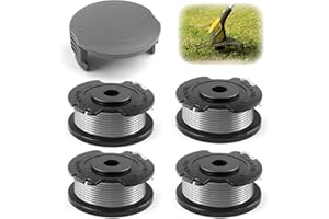 BAUBARE Bobina a Filo per Tagliabordi, 4 Pezzi Filo Tagliabordi Φ1,65mm 6m, Bobina di Ricambio Nylon F016800569 F016800385 & Copertura F016F05320 per ART SL EasyGrassCut 18/23/26/18-230/18-260